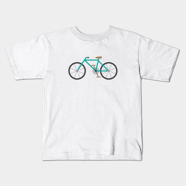 aquamarine  bicycle Kids T-Shirt by Namarqueza